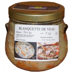 Plat cuisiné artisanal · Blanquette de veau · Se conserve 1 an